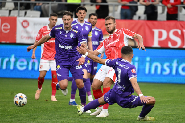 Dinamo învinge FC Argeș 2-1 și visează la podiumul SuperLigi